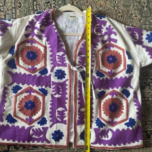 Blink Buy Women's Suzani Embroidered Jacket NWOT / Made in India - Picture 16 of 17
